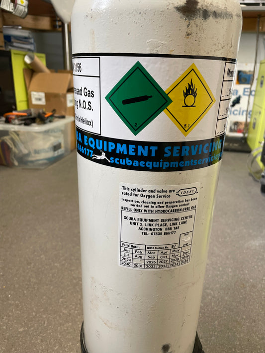 12L Scuba Cylinder Pre-Loved Second Hand New Valve with Fresh Hydrostatic Test + O2, this has a matching sister one of a pair. (1)